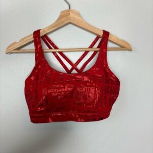 Lululemon Energy Bra *Manifesto Foil size 8